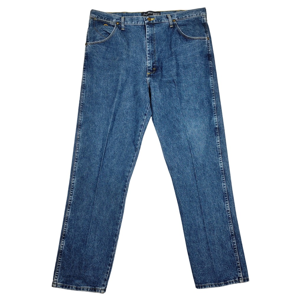 Wrangler George Strait‎ Jeans Mens 39x34 Blue Cowboy Cut Straight Leg Denim